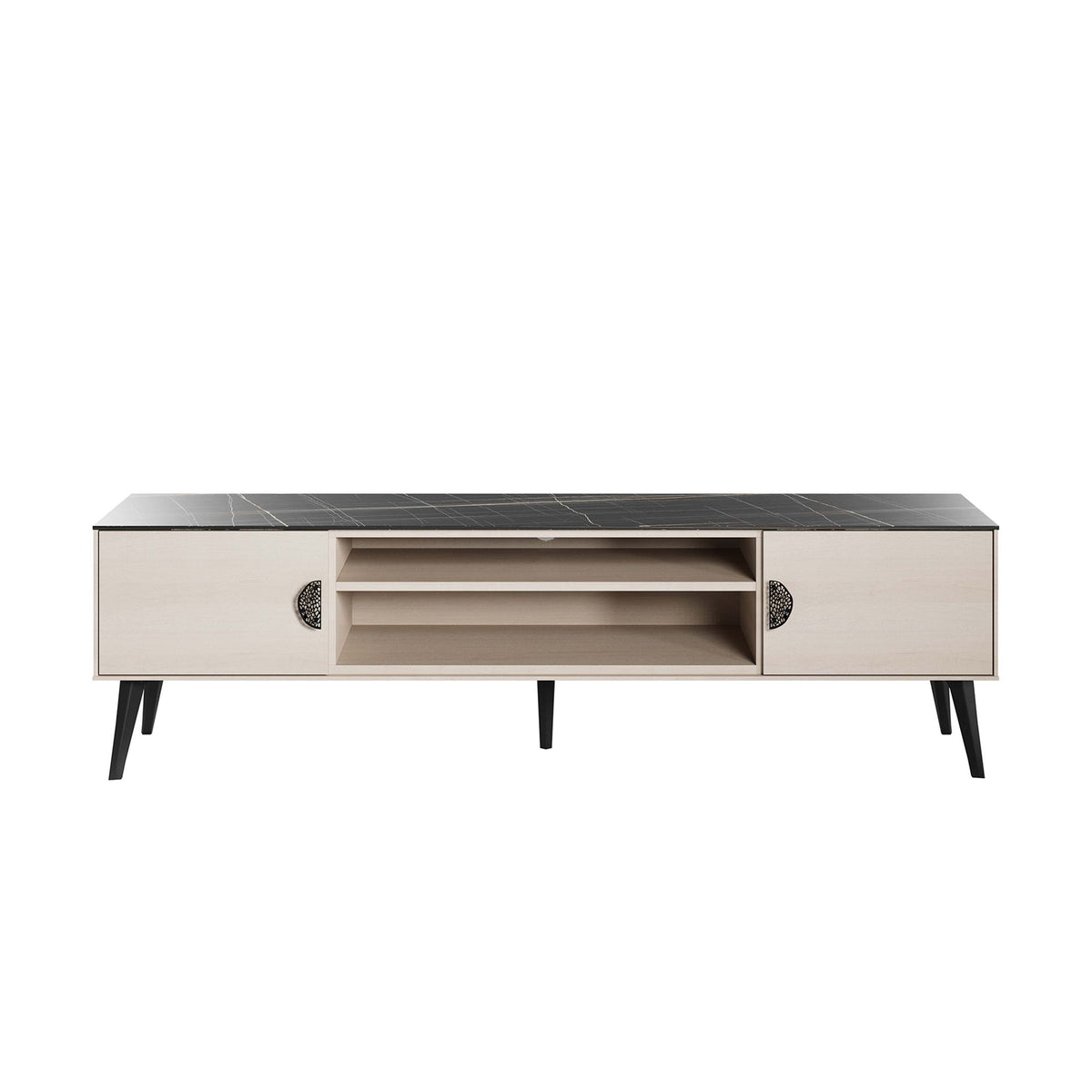 Manhattan Haley - TV Stand - Black Marble