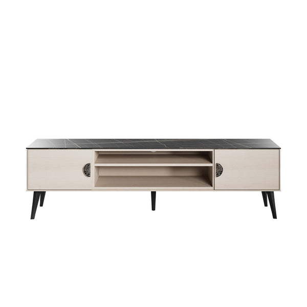 Manhattan Haley - TV Stand - Black Marble