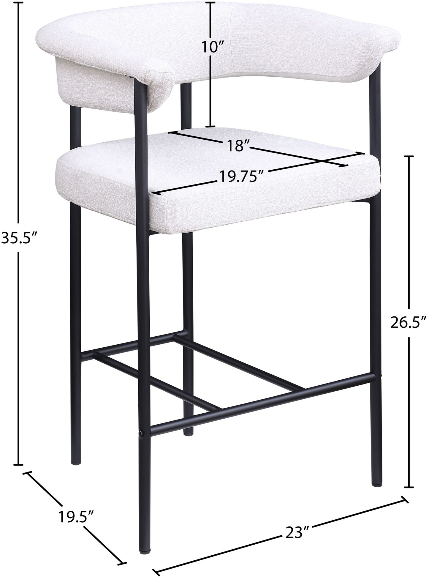 Malin - Linen Counter Stool (Set of 2)