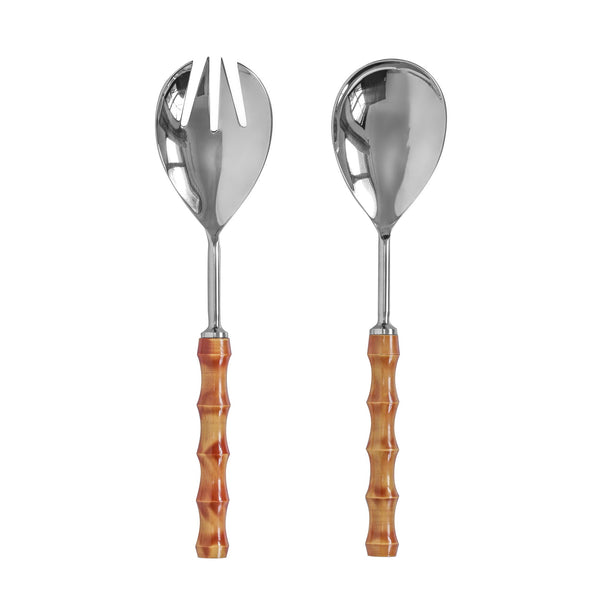 Bamboozled - Stainless Steel Salad Serving Spoons (Set of 2) - Silver