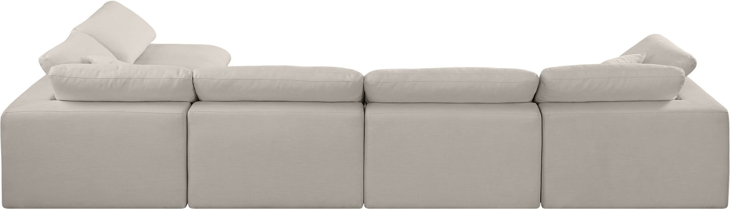 Comfy - 5 Piece Linen Modular Sectional