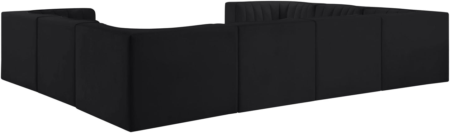 Rummi - Velvet Performance Fabric Upholstered Modular Sectional