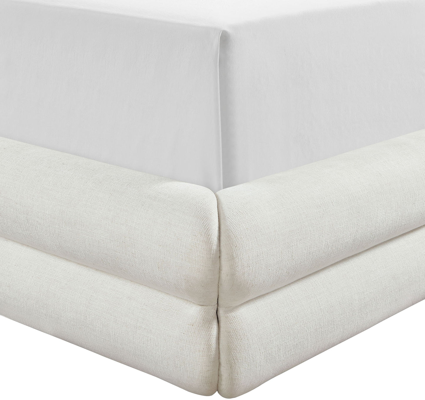 Chandra - Linen Textured Fabric Upholstered Bed