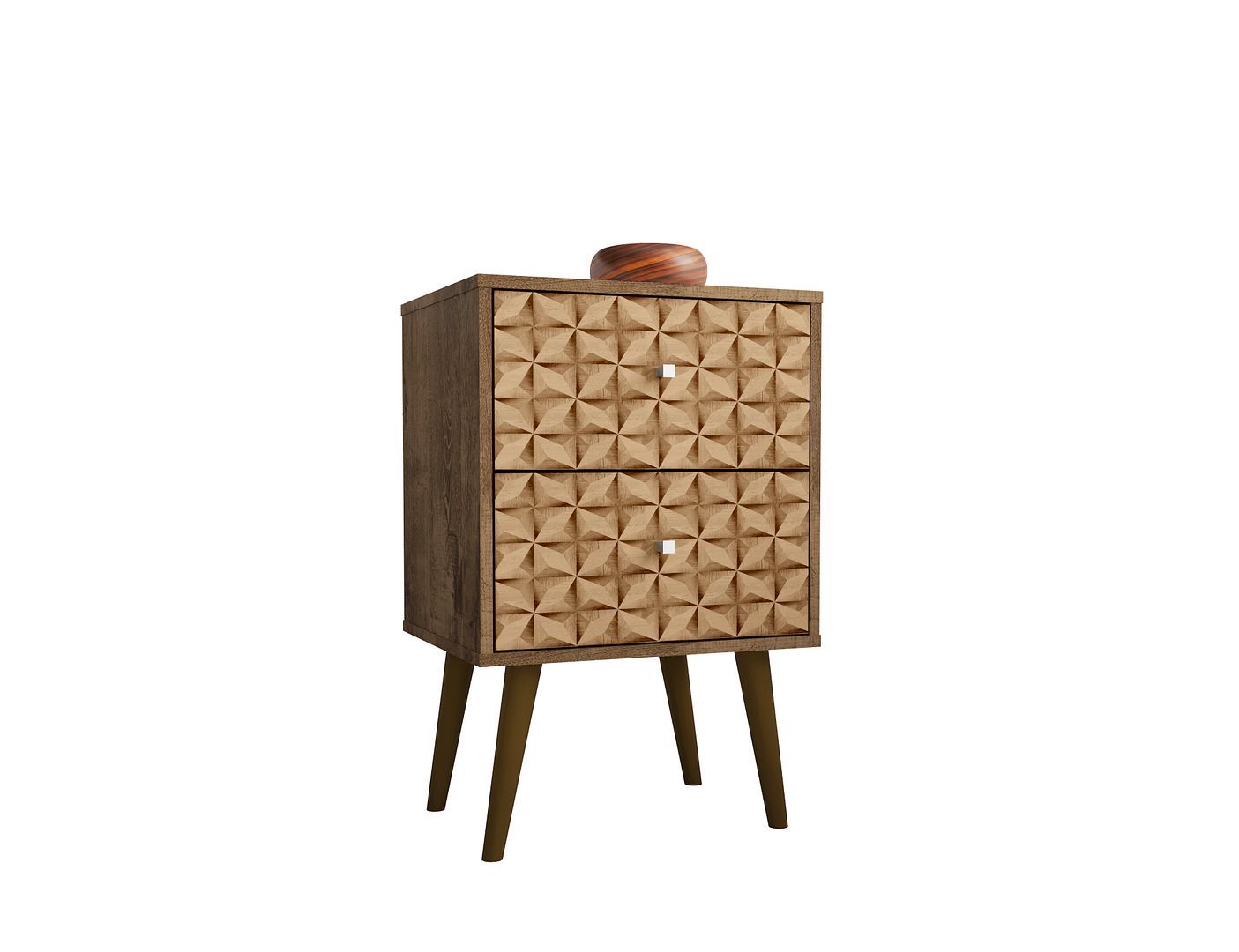 Manhattan Liberty - Nightstand With Rustic Brown Frame