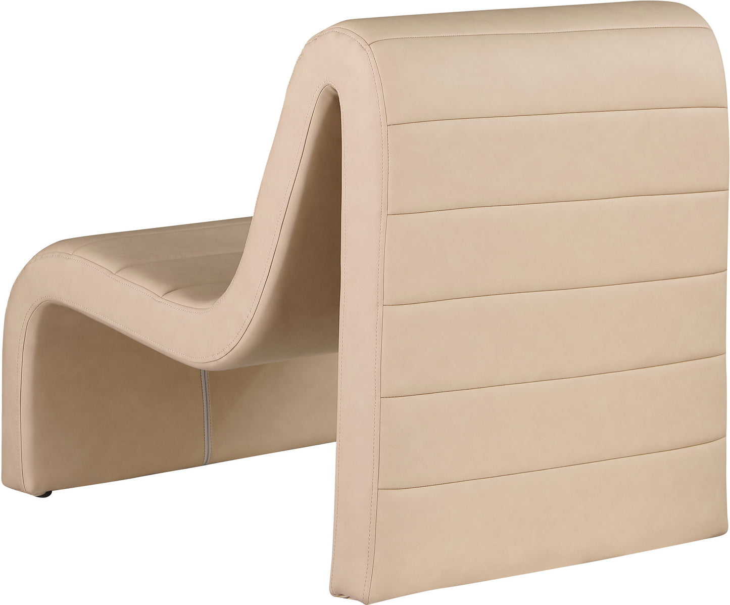 Ivy - Faux Leather Accent Chair - Tan