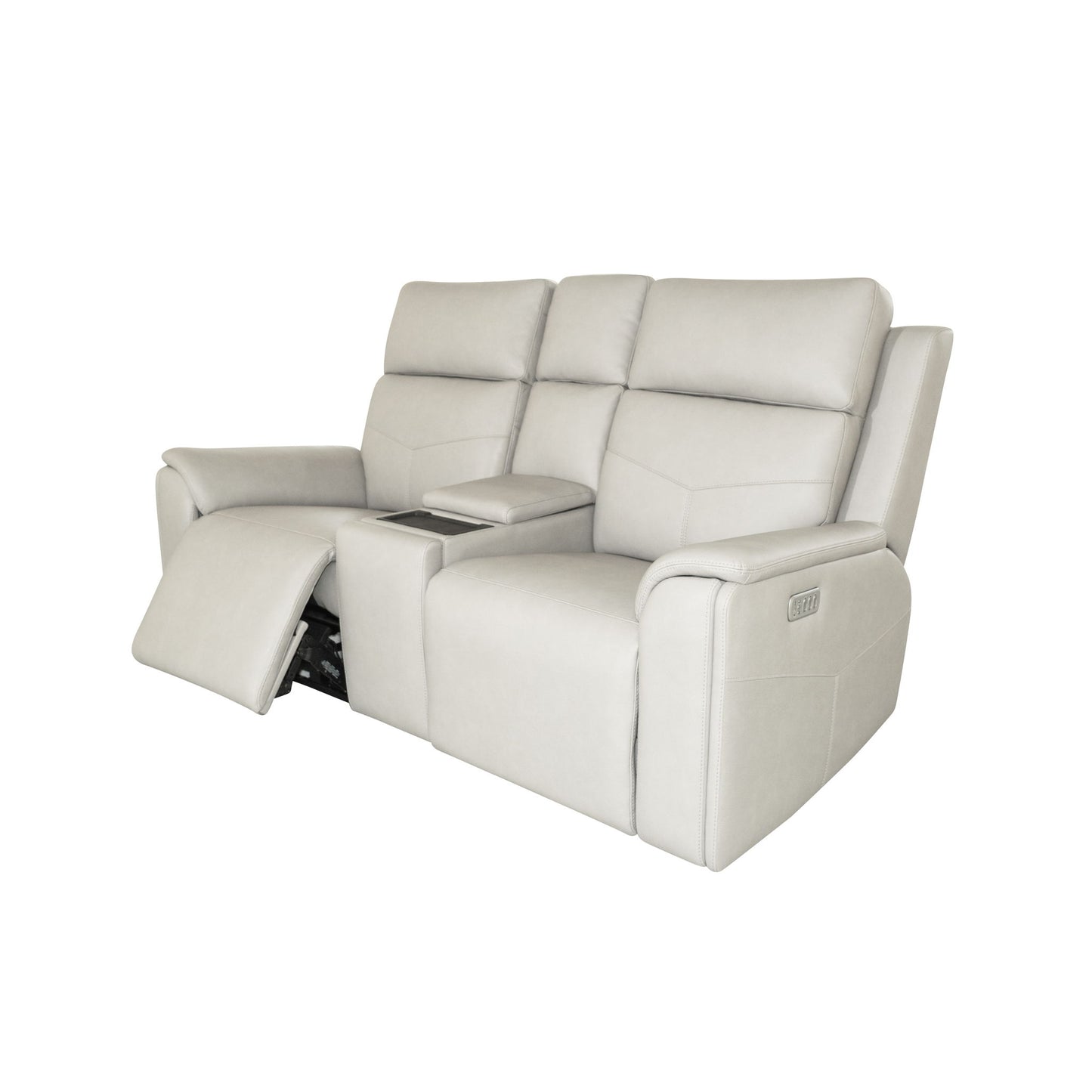 Vernon - Power Reclining Loveseat With Console, Power Headrests, Lumbar, Heat & Massage