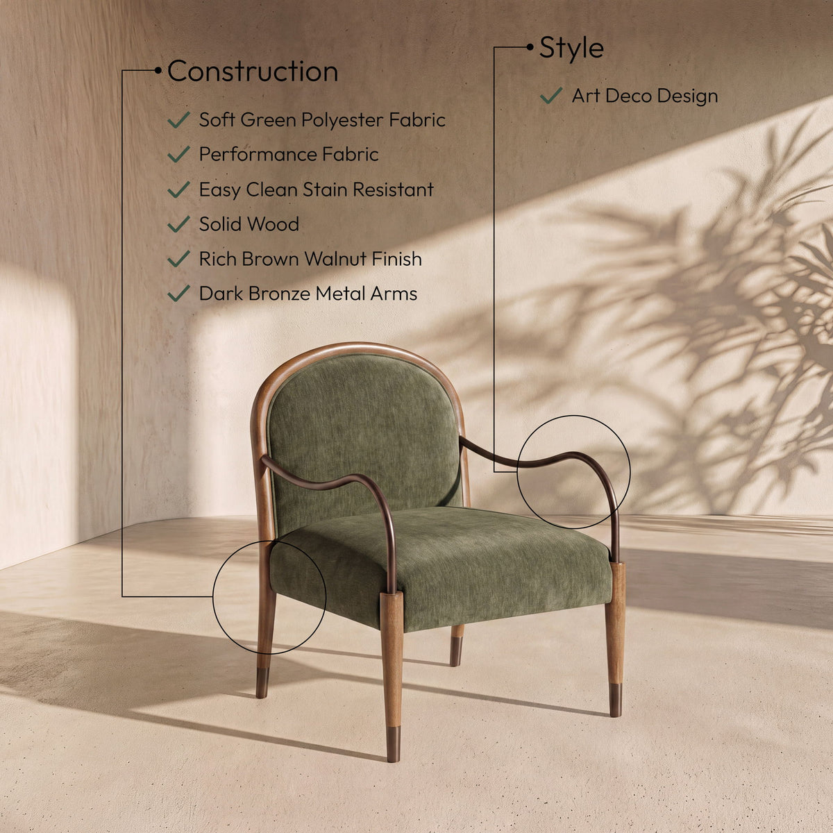 Cambria - Fabric Upholstered Accent Chair