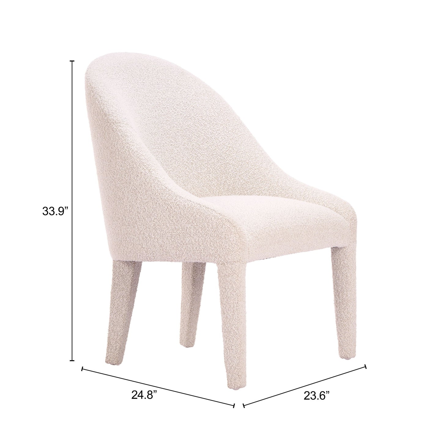Domo - Dining Chair - White / Ivory