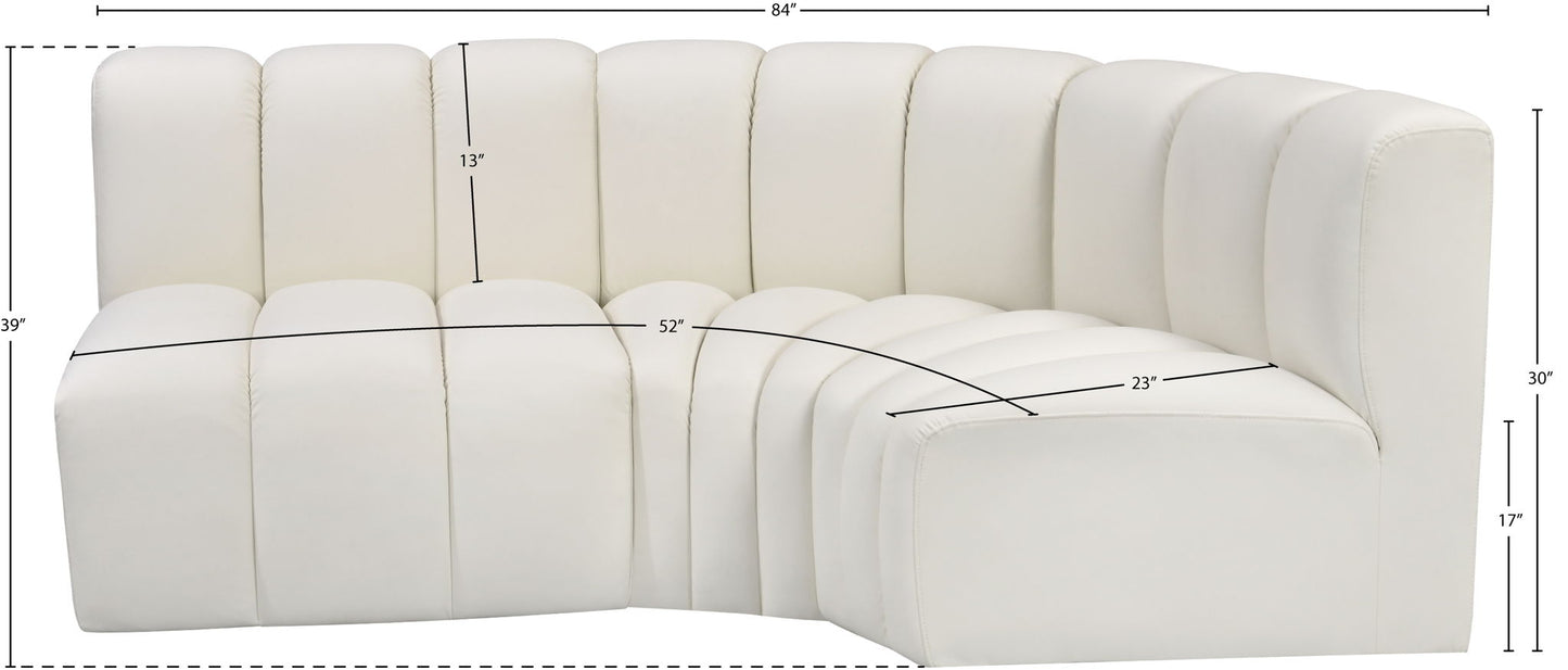 Arc - Faux Leather 3 Piece Sofa