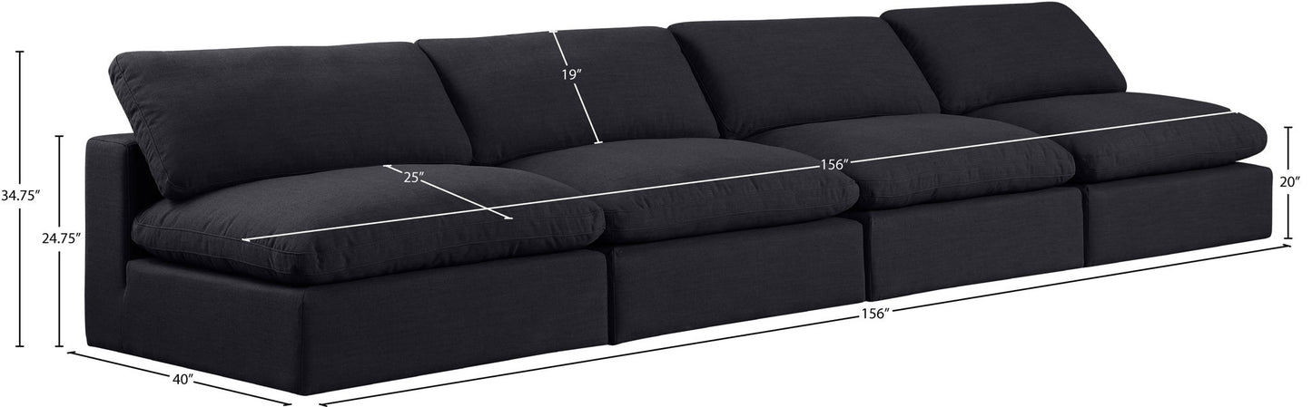 Comfy - Linen Modular Armless Sofa 4 Seats