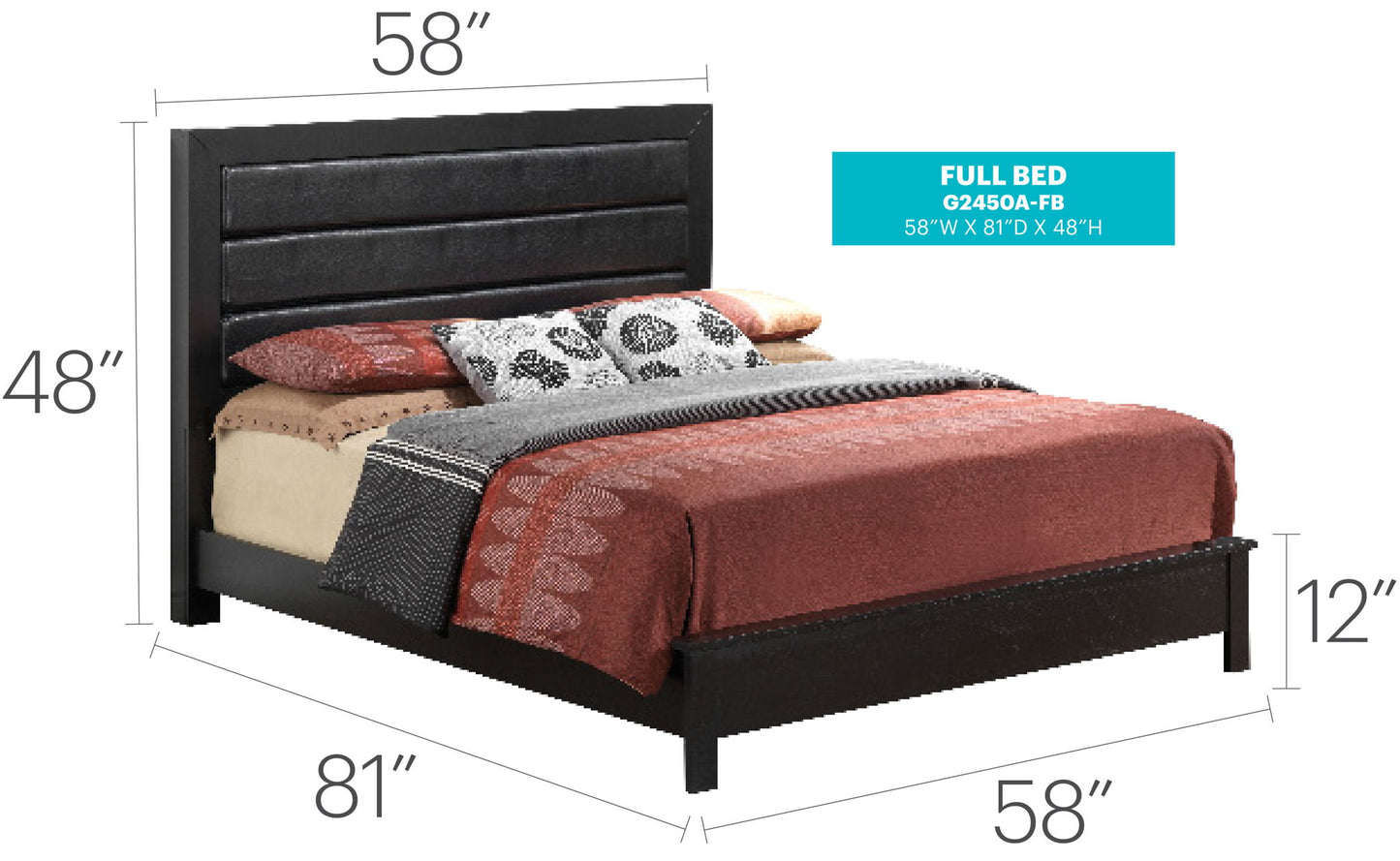 Glory Furniture - Burlington - Upholstered Bed