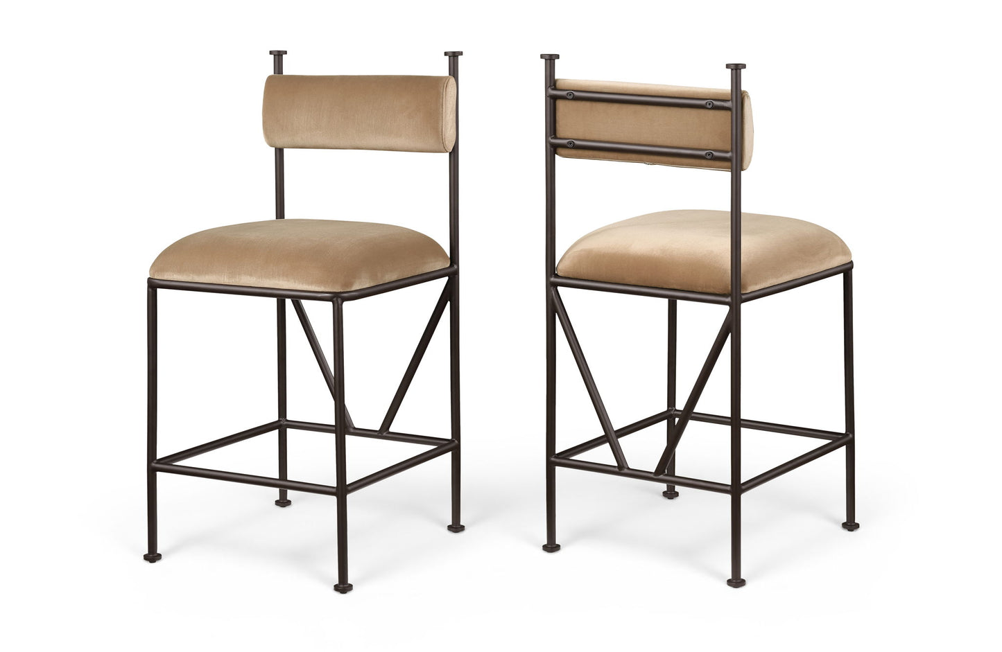 Monarch - Velvet Counter Stool (Set of 2)