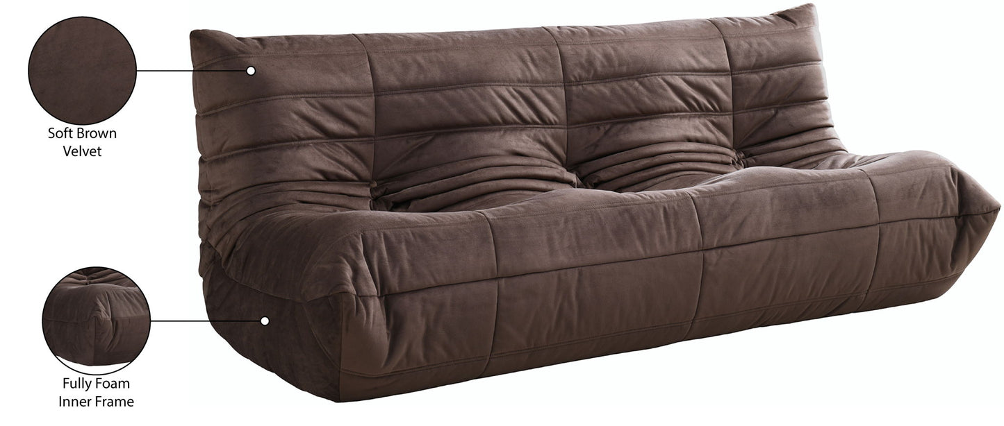 Relax - Velvet 77.75" Upholstered Sofa