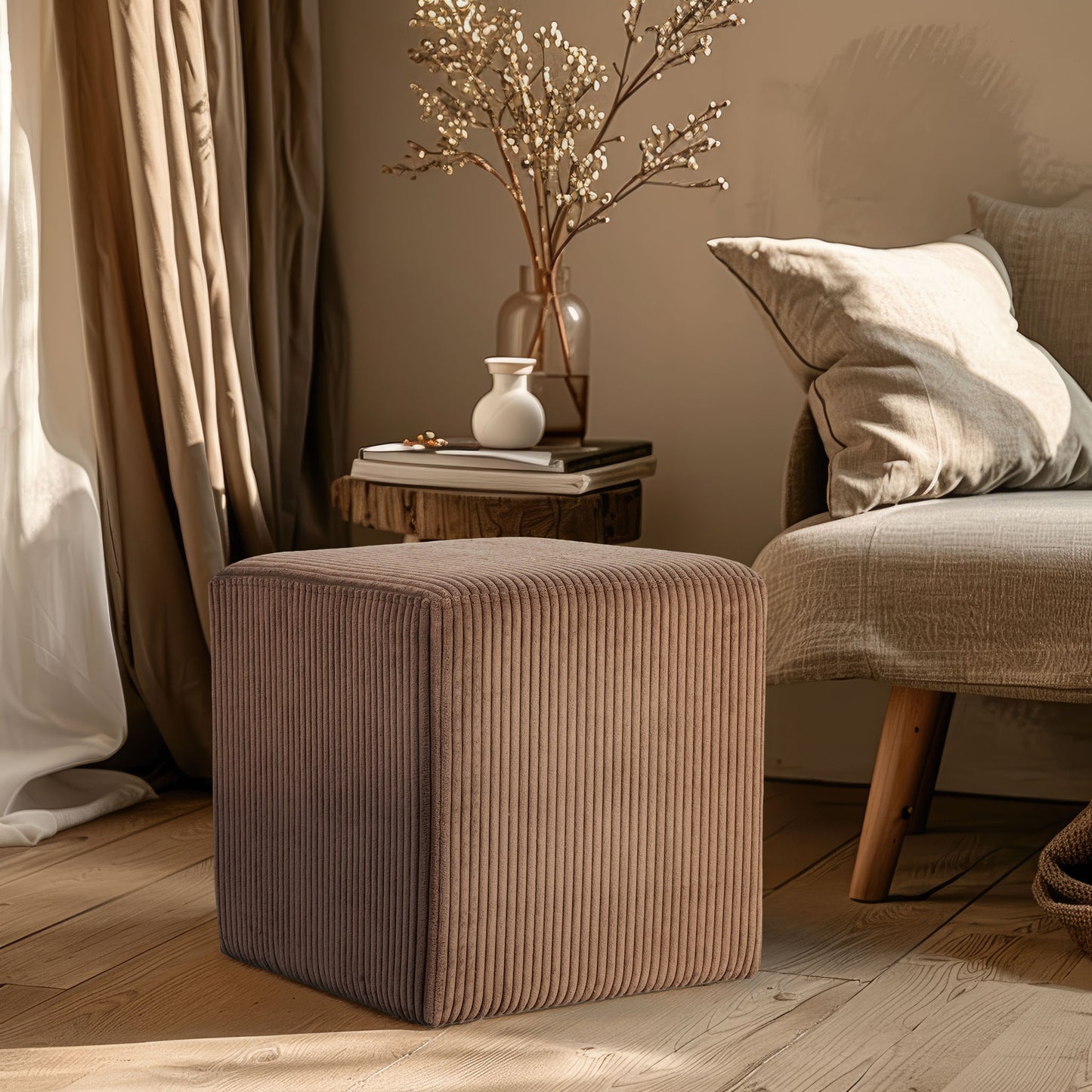 Roy - Microsuede Ottoman / Stool