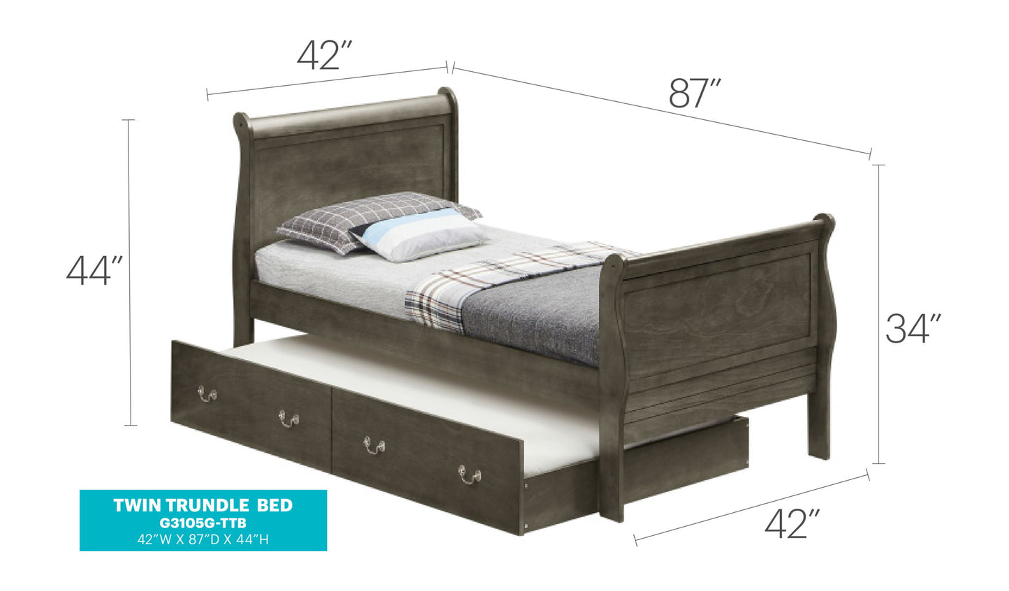 Glory Furniture - Louis Phillipe - Trundle Bed