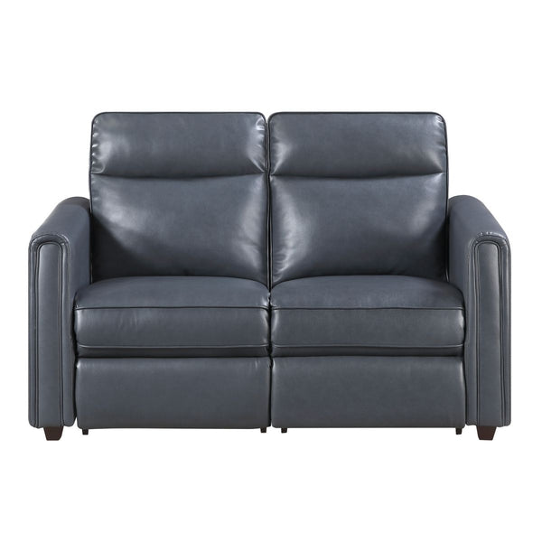 Equinox Power Double Reclining Love Seat with Rounded Track Arms