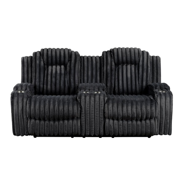 Phyllis Double Reclining Love Seat with Center Console and Cup Holders