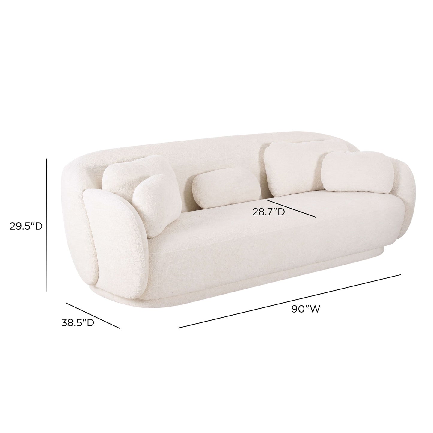 Misty - Knubby Fabric Sofa