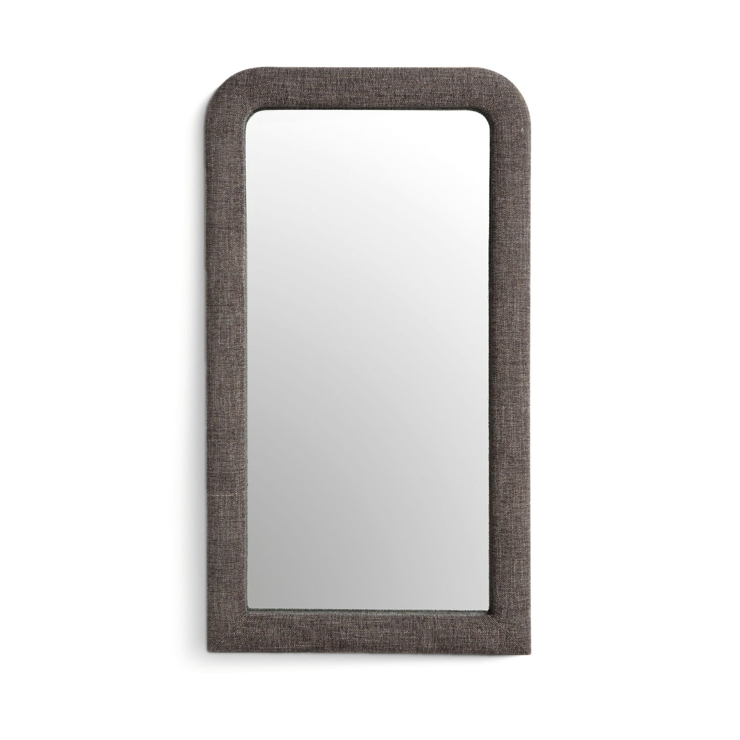 Heidi - Oversized Upholstered Floor Mirror In Textured Fabric
