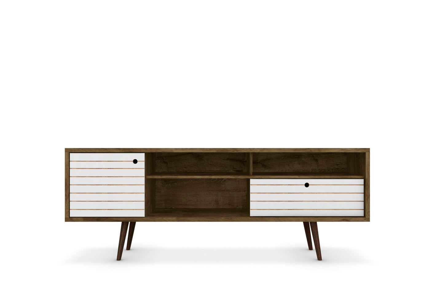 Manhattan Liberty - 71" TV Stand With Rustic Brown Frame