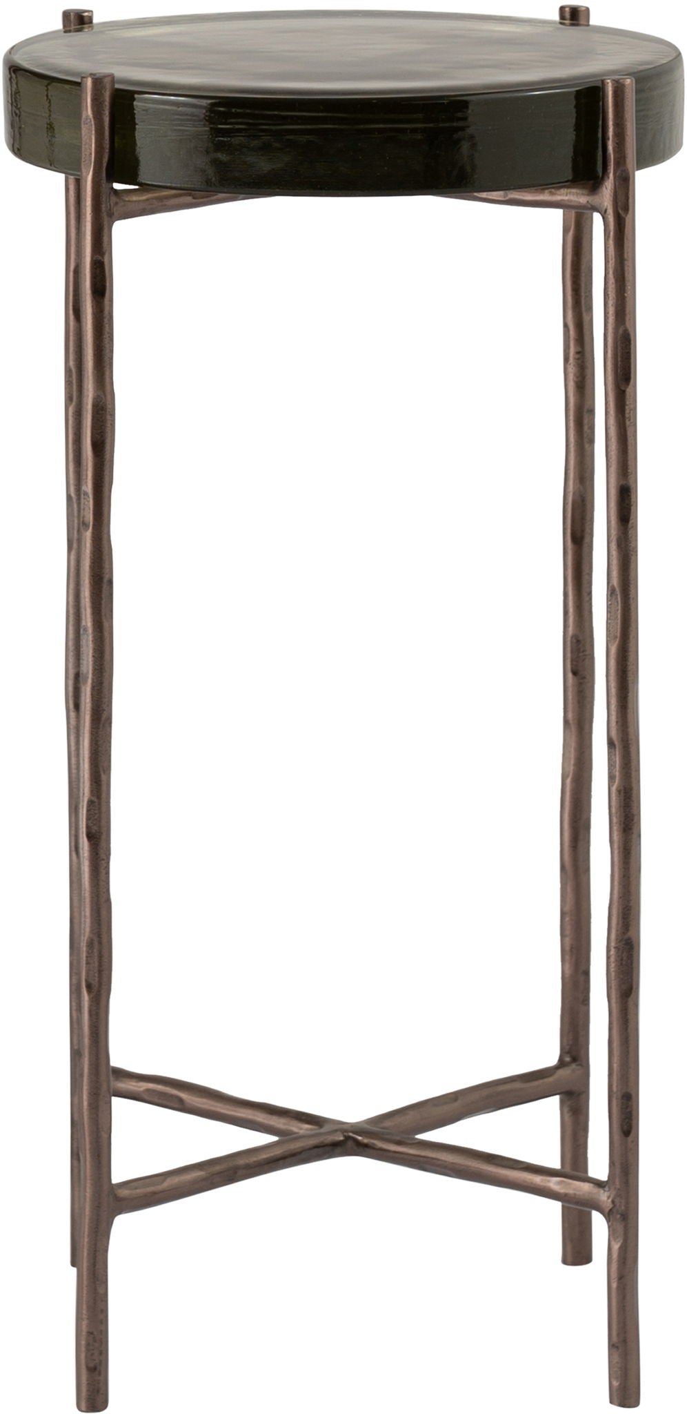 Vetra - Iron Base Bunching End Table - Bronze