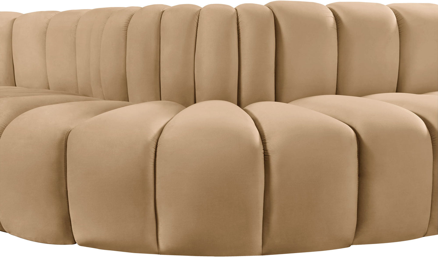 Arc - Velvet 6 Piece Curved Modular Sofa