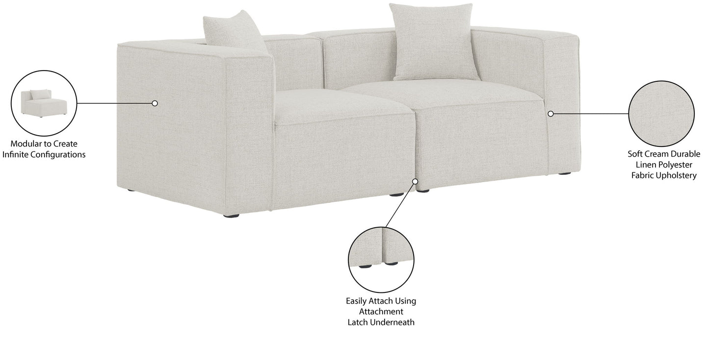 Cube - Linen Modular 2 Seat Sofa