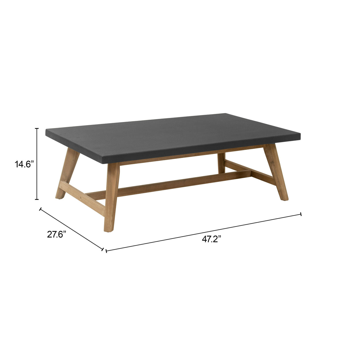 Dert - Outdoor Coffee Table - Gray