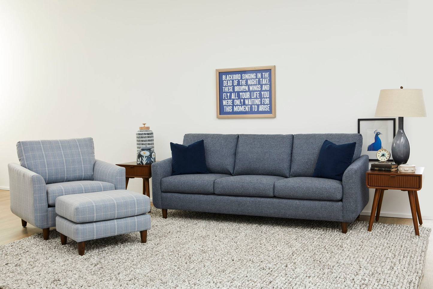 Mia - Fabric Ottoman
