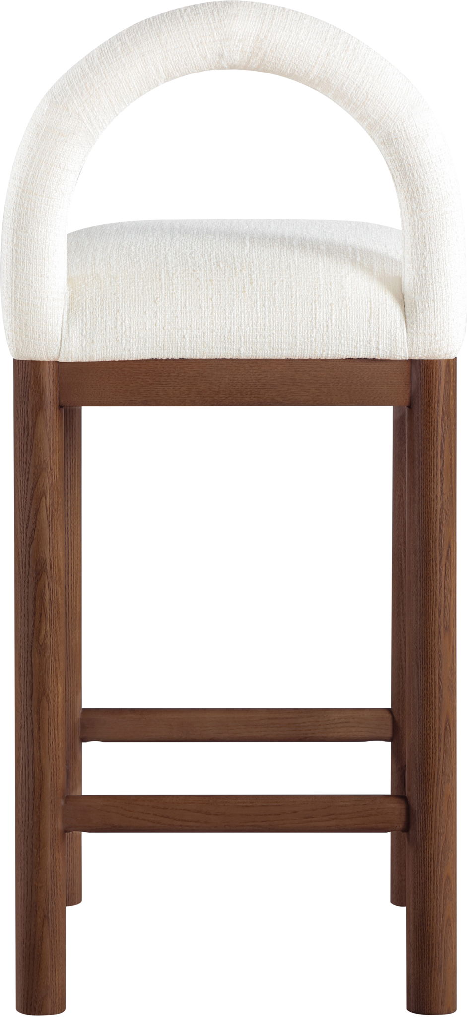 Conrad - Linen Counter Stool With Brown Legs