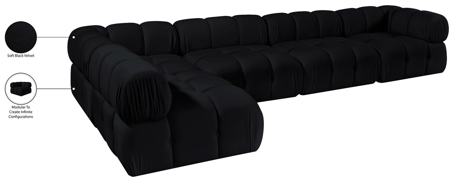 Orin - Velvet 5 Piece Modular Sectional