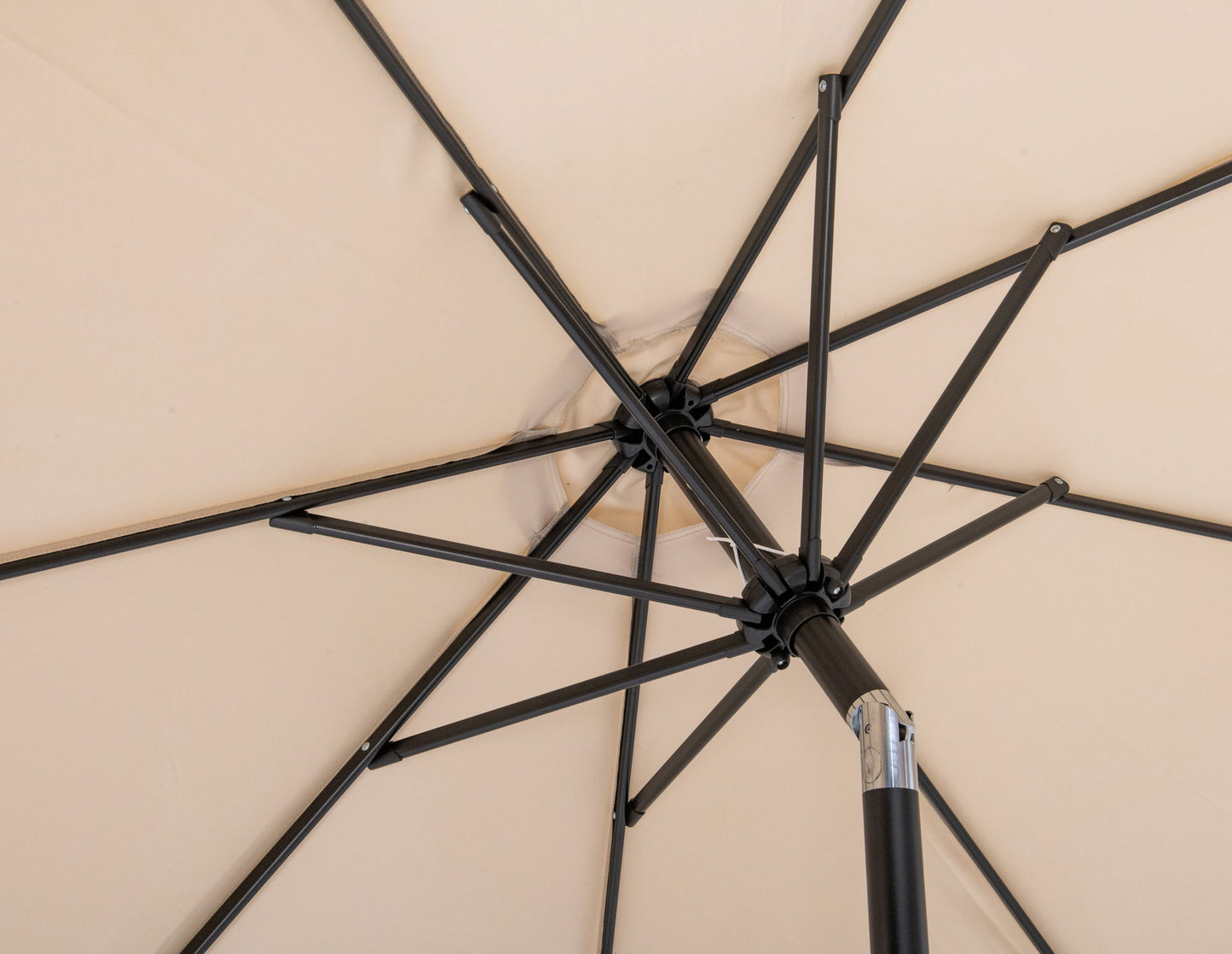 Amalfi - Patio Umbrella - Black Base / Black Pole