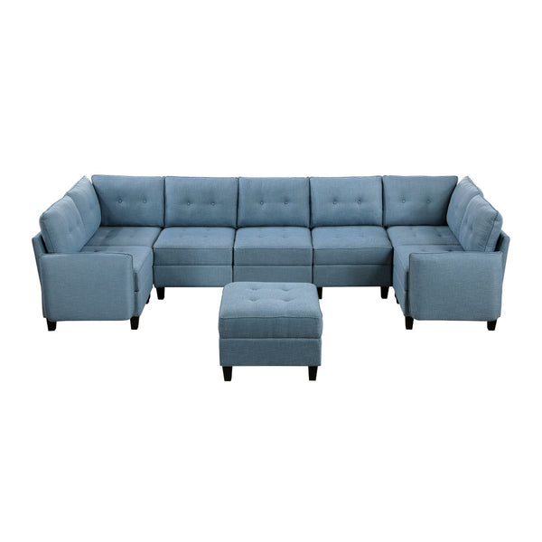 Garren 8-Piece Sectional with Storage and Ottoman