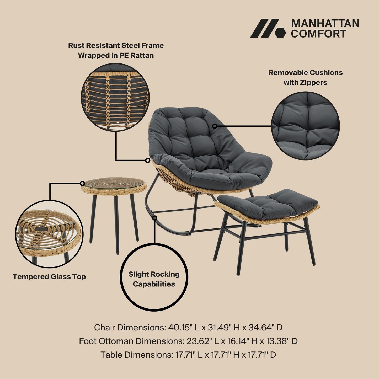 Manhattan Benson - Lounge Chair Set