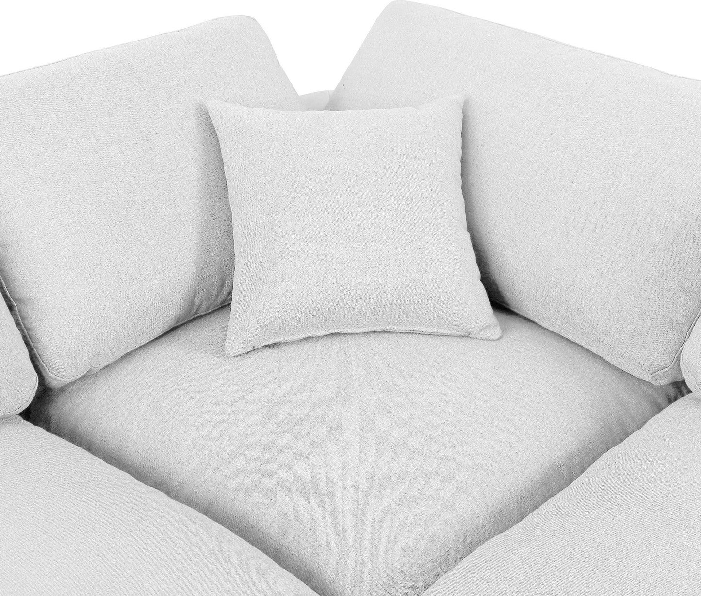 Comfy - 4 Piece Linen Fabric Modular Armless Sectional
