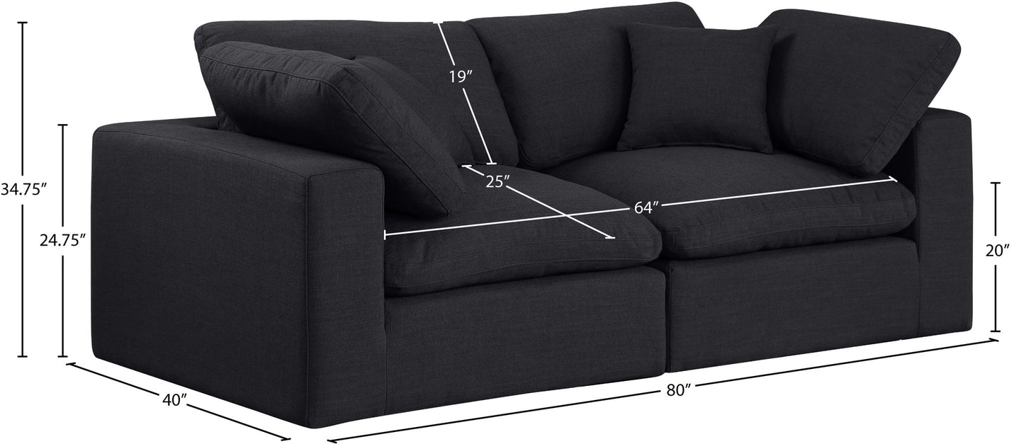 Comfy - Linen Modular Sofa 2 Seats