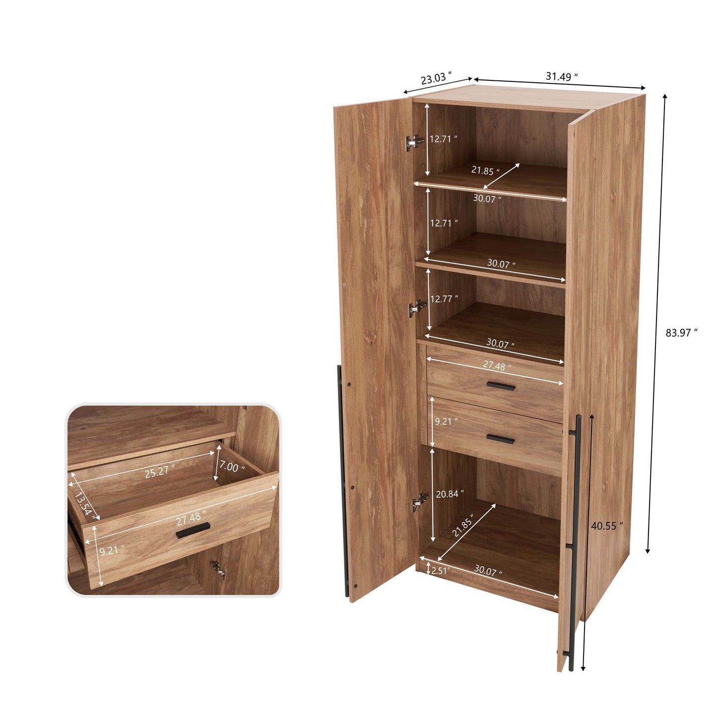 Manhattan Lee - Wooden Wardrobe Closet