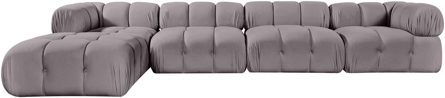 Orin - Fabric Velvet 5 Piece Modular Sectional