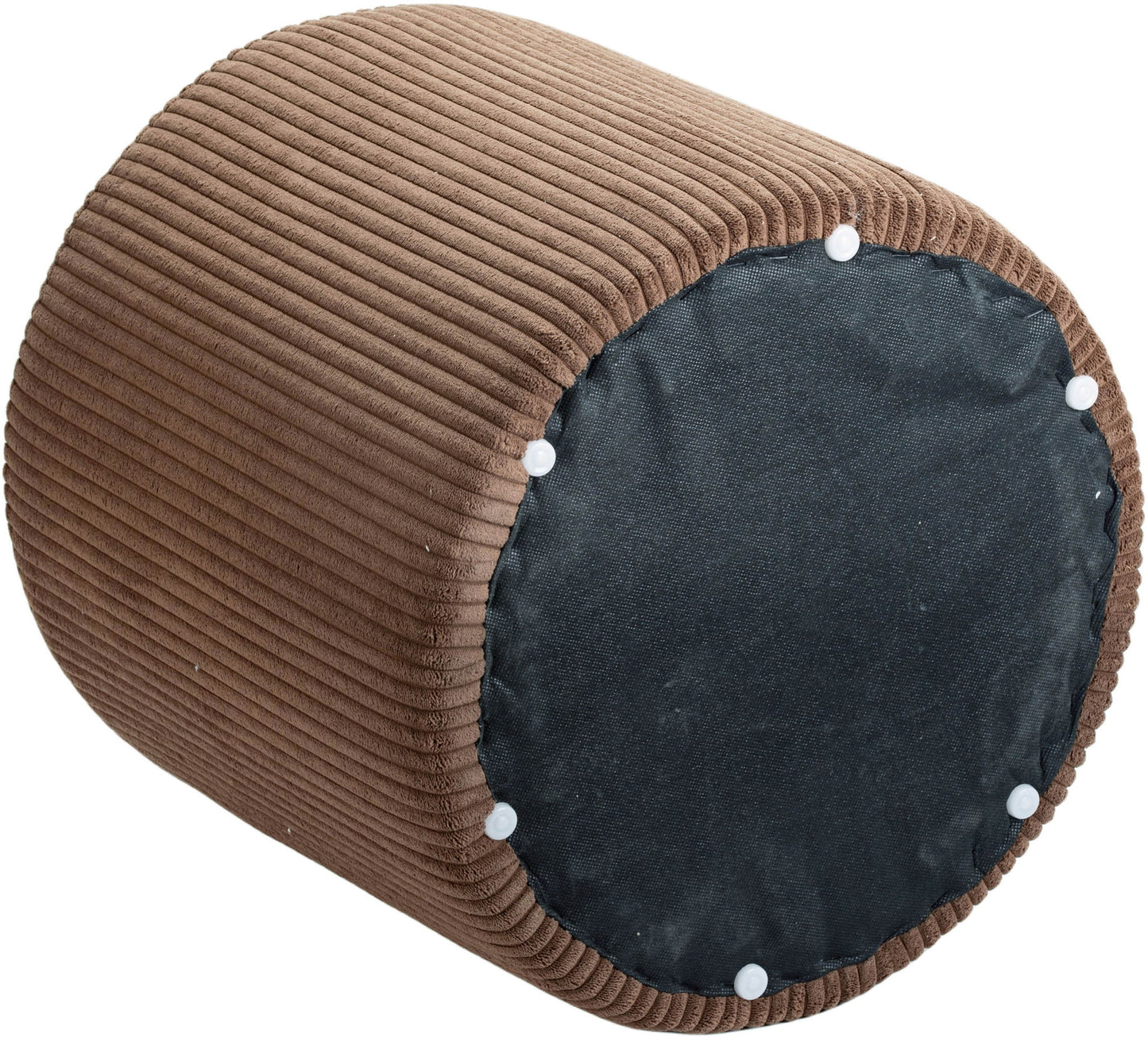 Roy - Round Microsuede Ottoman / Stool
