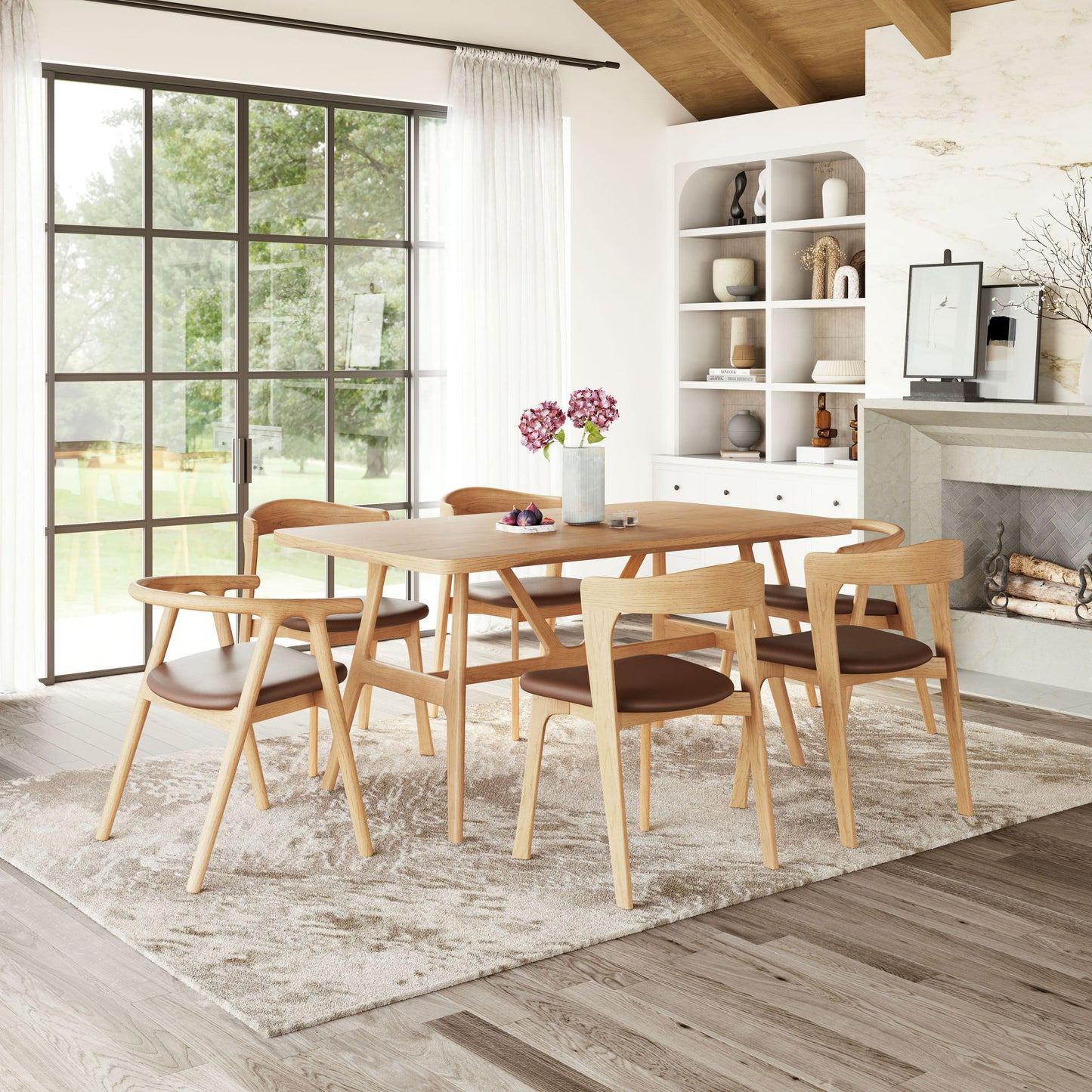 Pioro - Dining Chair (Set of 2) - Brown / Natural
