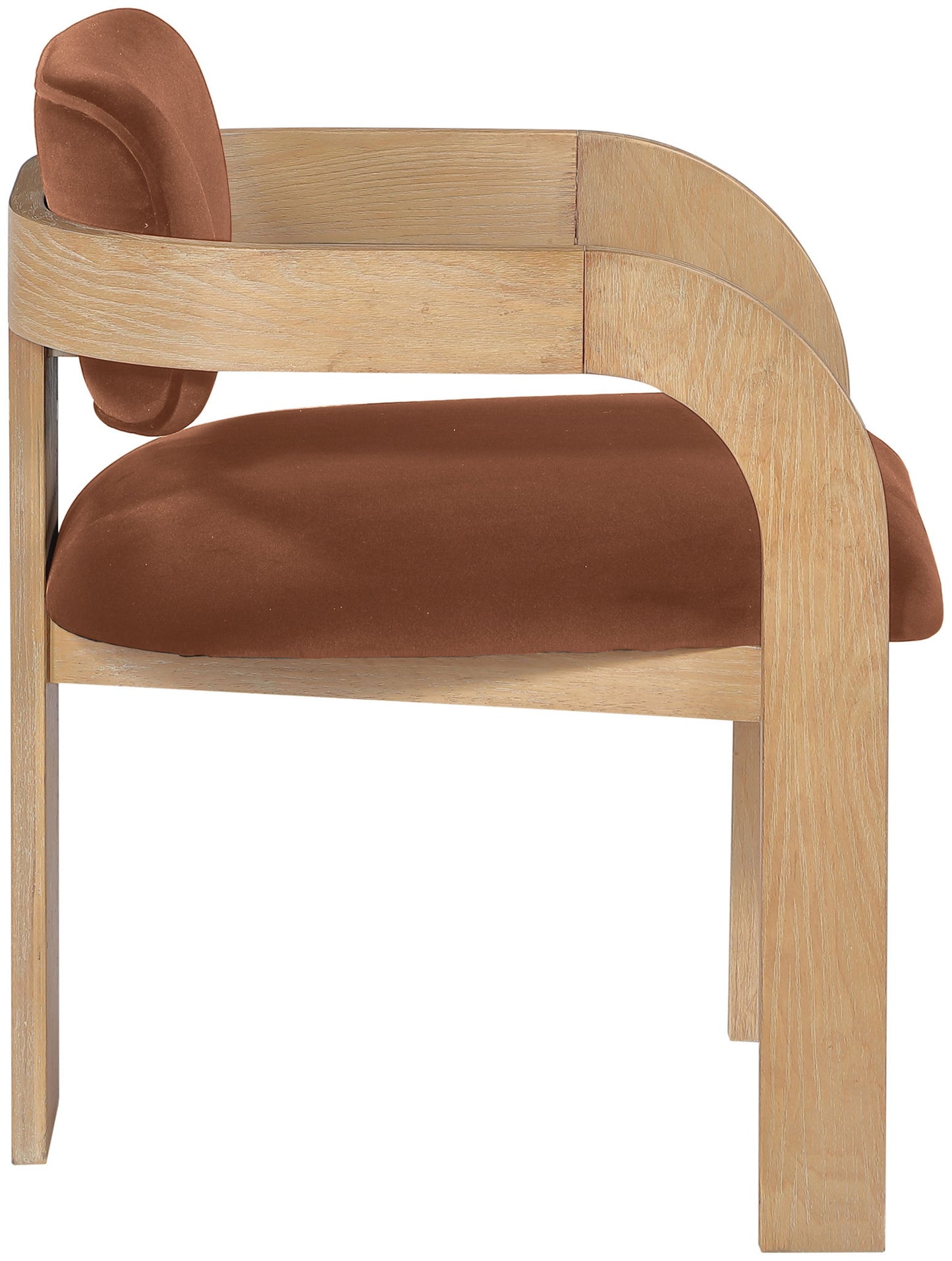 Cedra - Velvet Performance Fabric Upholstered Dining Chair (Set of 2) - Cognac
