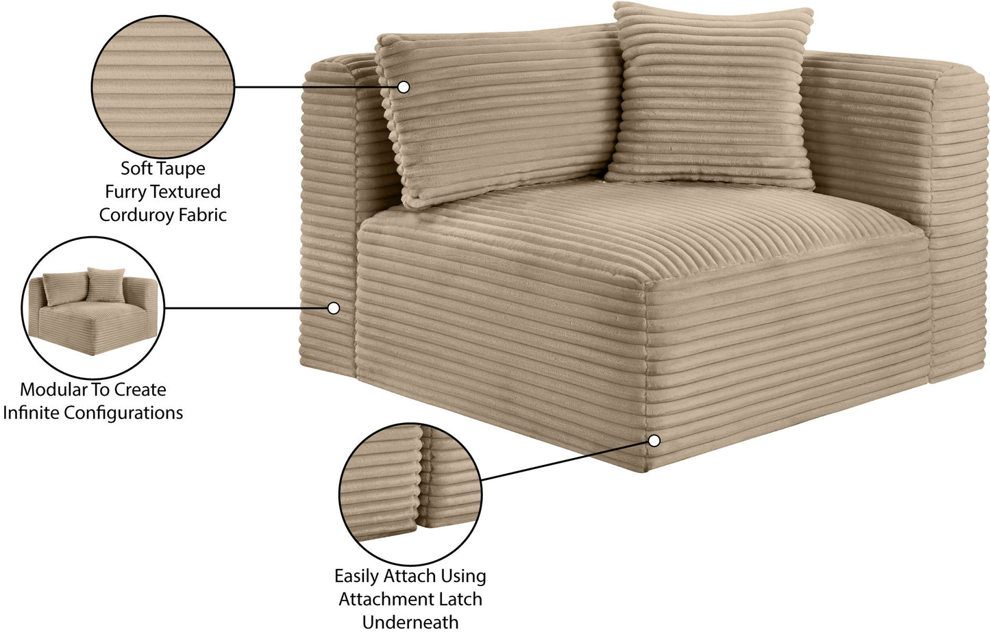 Shaggy - Fabric Corner Chair