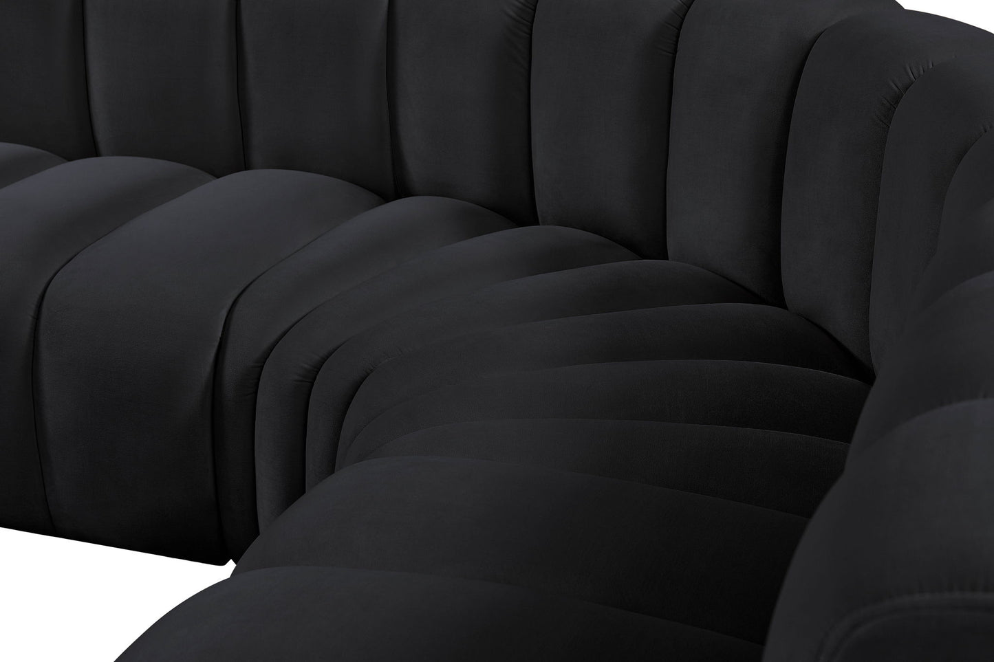 Arc - Velvet 5 Piece Corner Modular Sofa