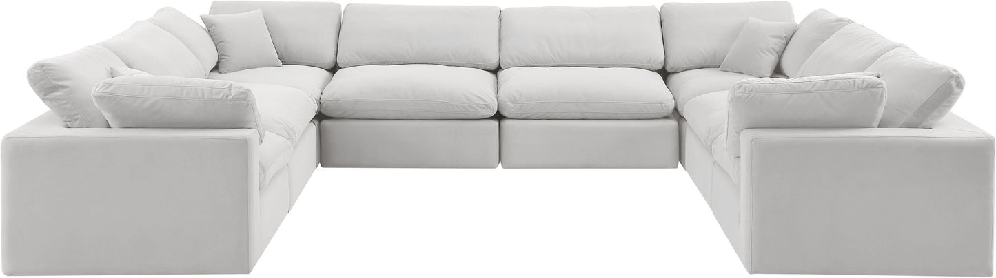 Comfy - 8 Piece Velvet Modular Sectional