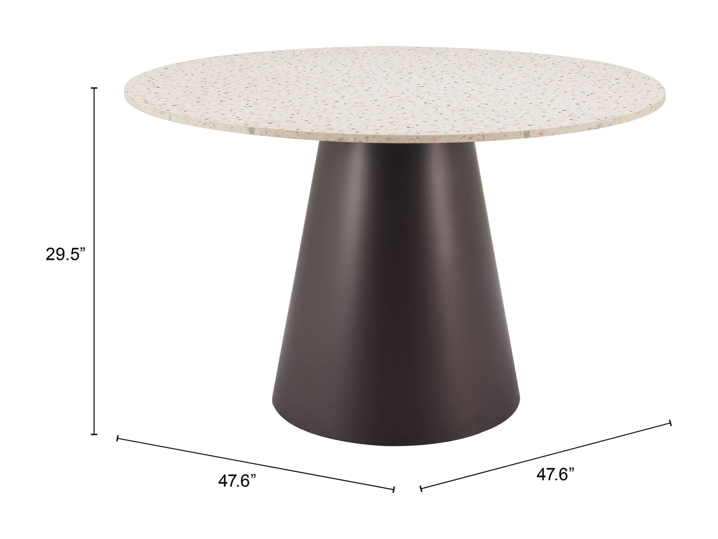 Jorf - Dining Table - Beige / Bronze