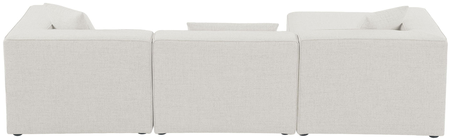 Cube - Linen 4 Piece Modular Sectional With Chaise