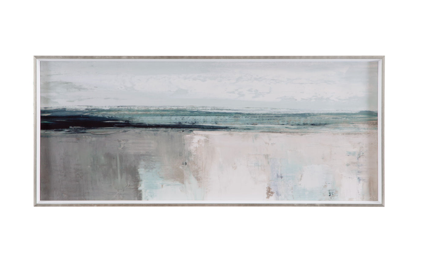 Moody Coast I Framed Art - Light Blue