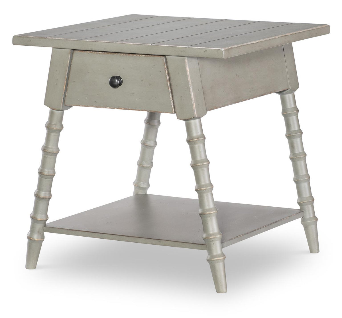 Vintage Market - Splayed Bobbin Leg 1 Drawer End Table