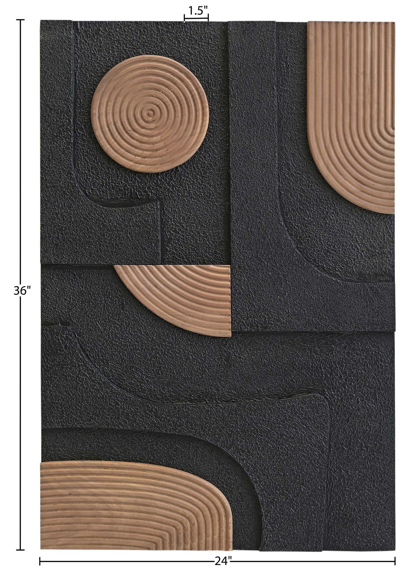 Element - Mango Wood Wall Decor - Black