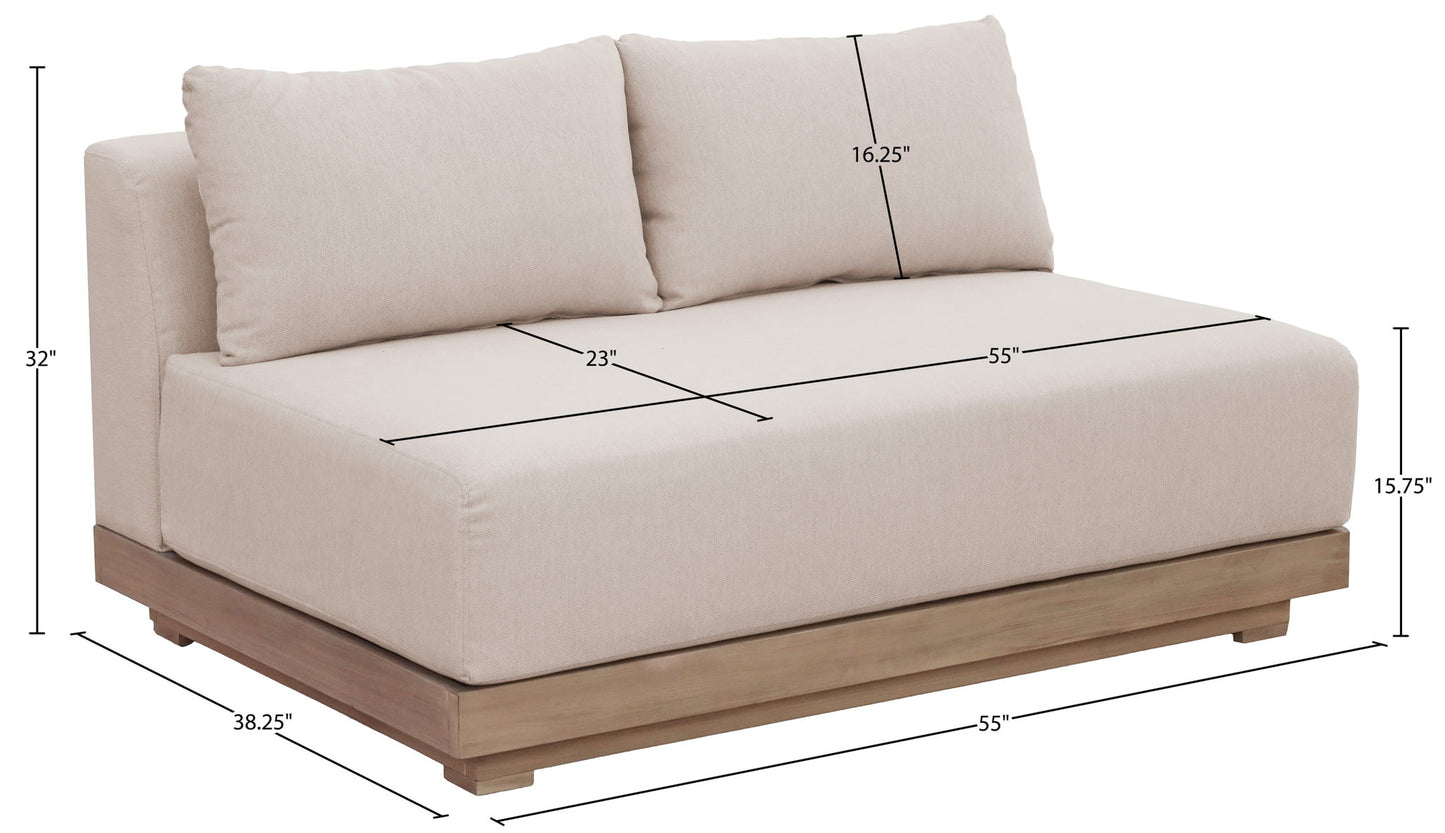 Solace - Olefin Performance Fabric Outdoor Patio Modular Loveseat